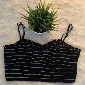 Crop tops # stripes # black # M